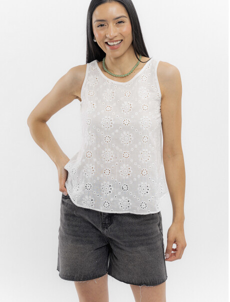 Musculosa broderie Musculosa broderie