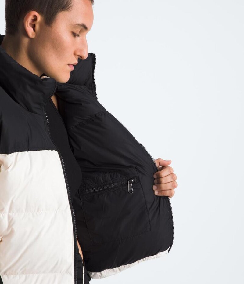 Campera de Pluma 1996 Nuptse mujer White Dune/tnf Black/r