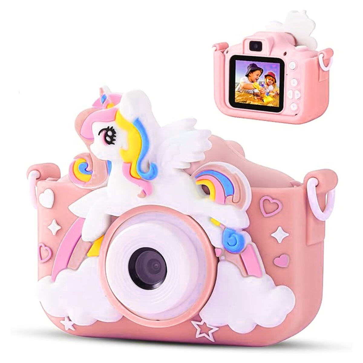 Camara De Fotos Unicornio Infantil Digital Para Niños Atrix® - Variante Color Rosa 