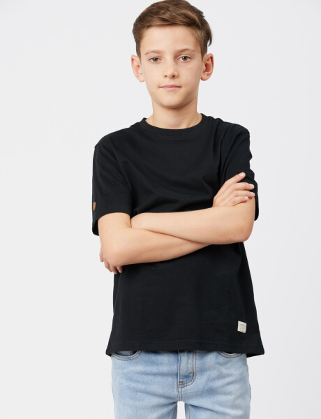REMERA BÁSICA DE ALGODÓN Negro