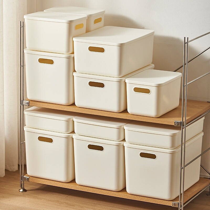 Caja de plástico con Tapa 36x26x8cm 8L Caja de plástico con Tapa 36x26x8cm 8L