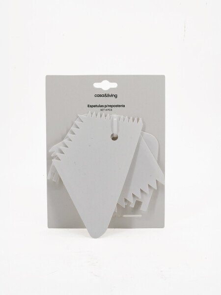 ESPATULAS REPOSTERIA PACK X 4 BLANCO