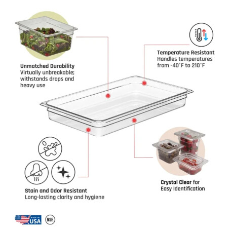 Cuba de Policarbonato GN 1/1 6.5 cm Cuba de Policarbonato GN 1/1 6.5 cm
