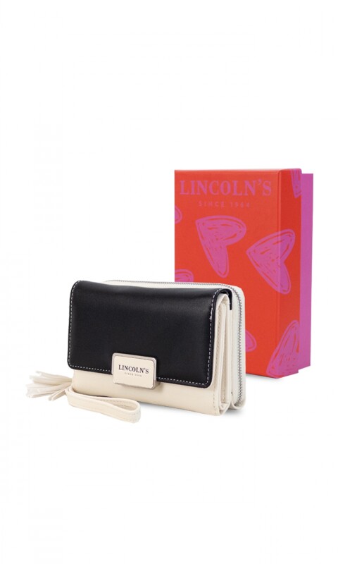 BILLETERA LOLA NEGRO C/BLANCO
