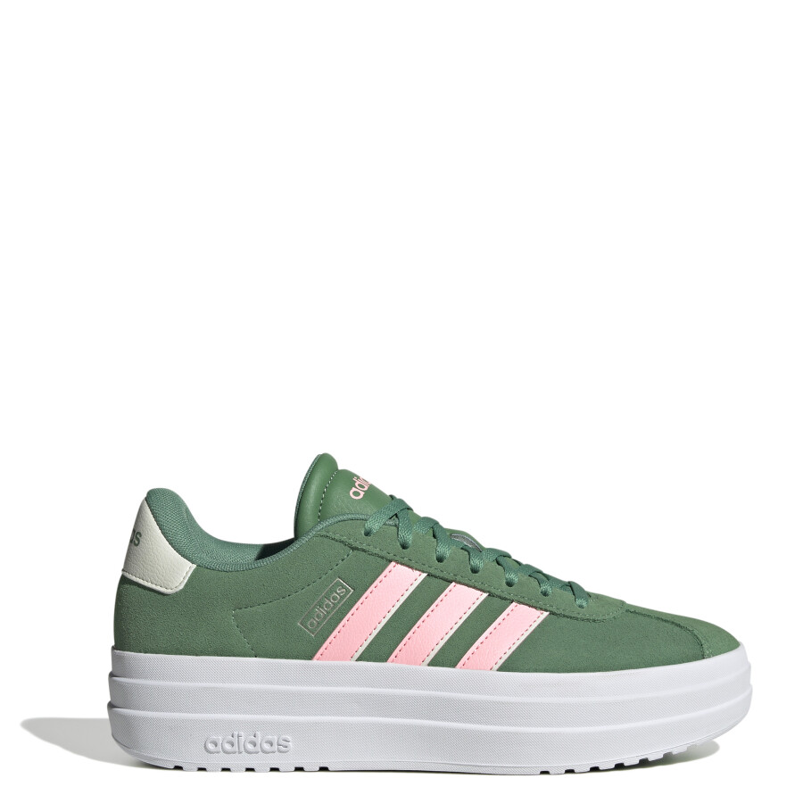 Championes de Mujer Adidas VL Court Bold Verde-Blanco-Rosa