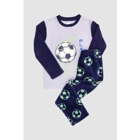 Pijama infantil polar futbol Azul