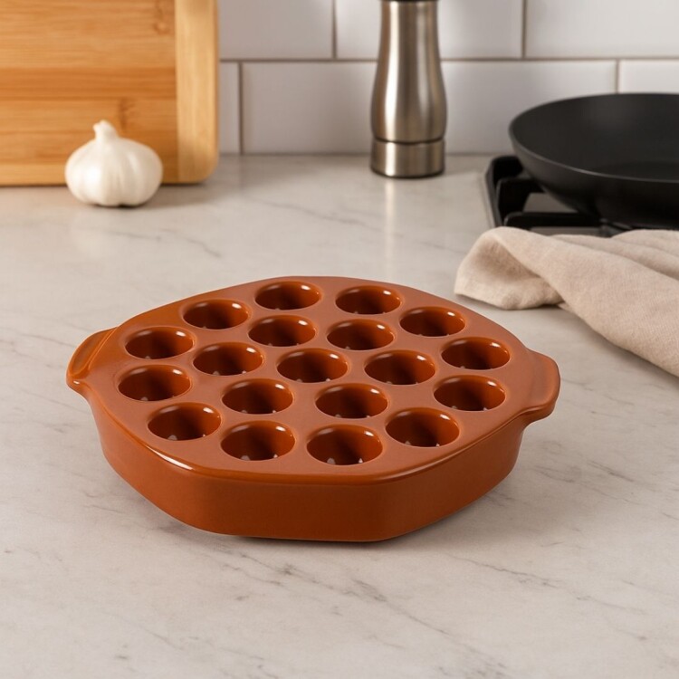 PROVOLONERA DE CERAMICA 19 PORCIONES TERRACOTA TERRACOTA