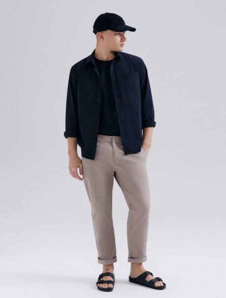 CAMISA MANGA LARGA SLIM NEGRO