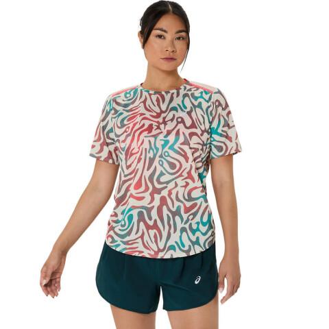 Road All Over Print Ss Top - Mujer Birch