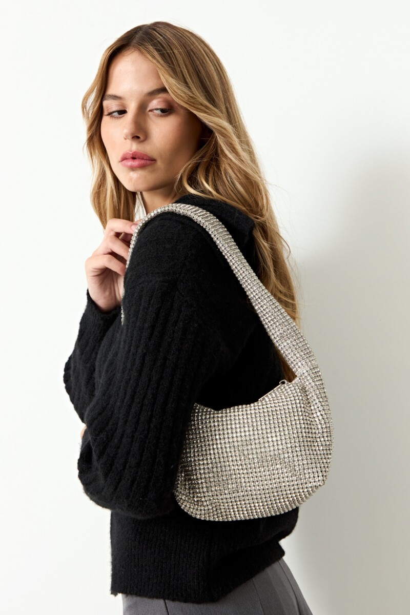 Cartera de fiesta shinny - plateado 