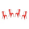 Pack 4 Sillas Tolix Lumax Varios Colores Rojo