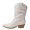 Bota de Mujer Bottero caña media tejana 347706 Blanco