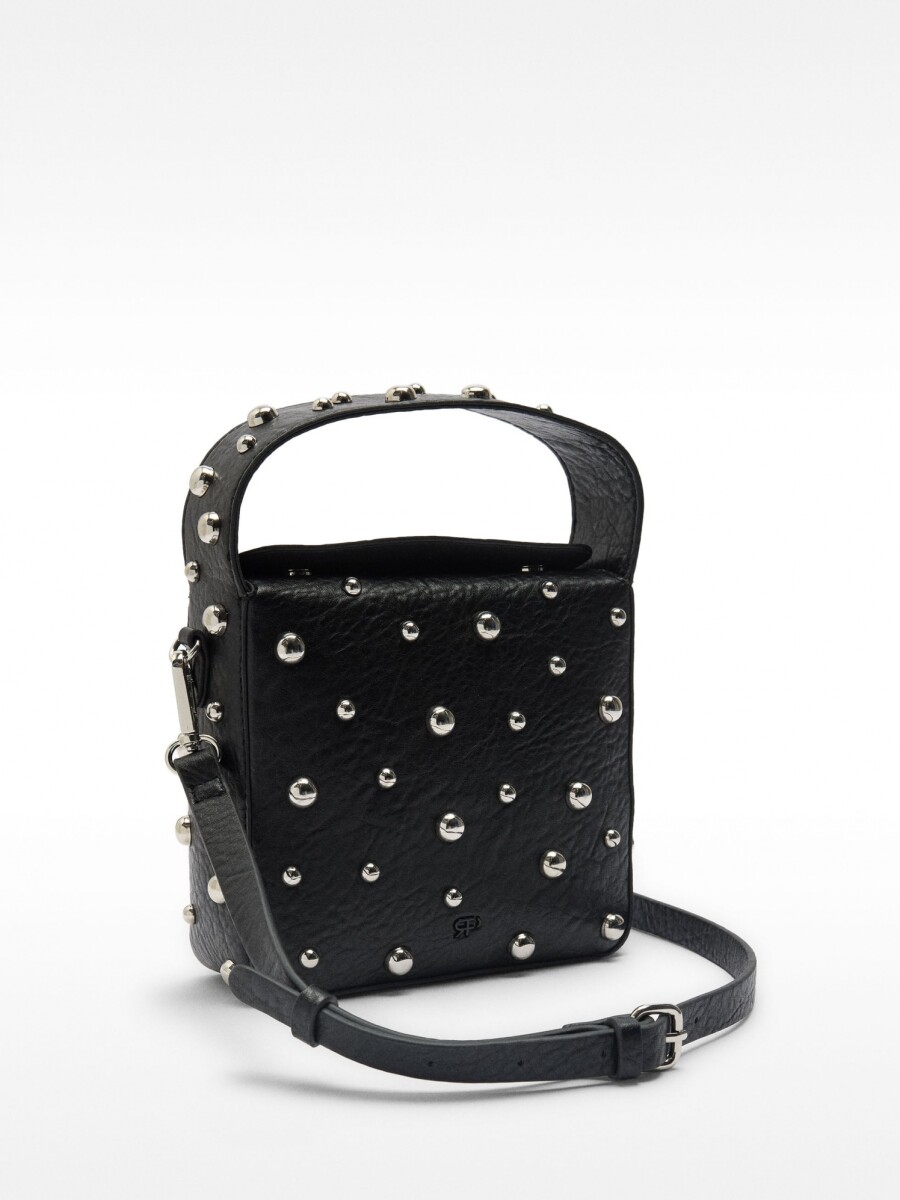 Bolso De Mano De Tachuelas negro