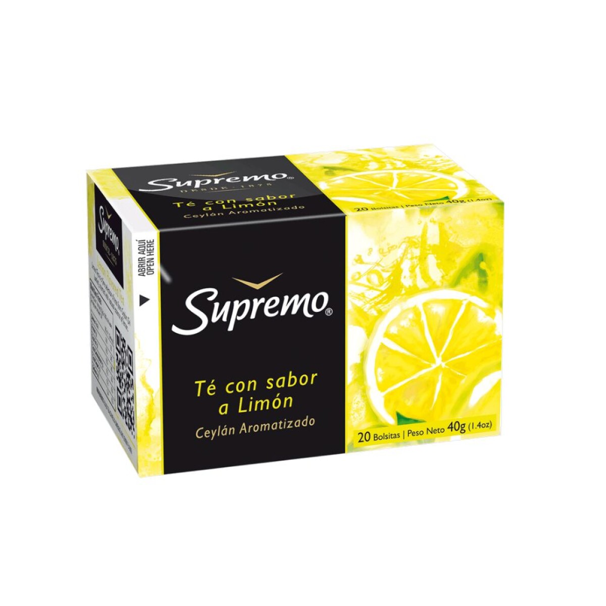 Té Negro Con Limón Supremo 20 Unidades 