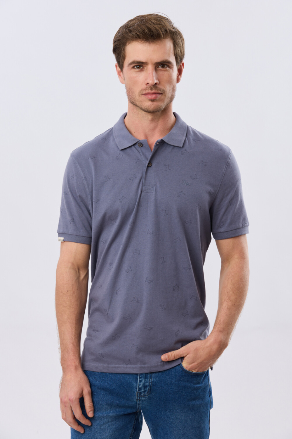 REMERA POLO ESTAMPADA JERSEY Indigo