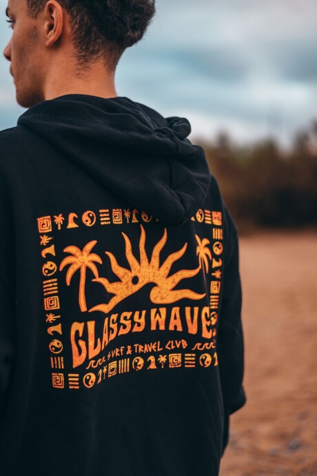 Hoodie Lava Over Fit / Negro U