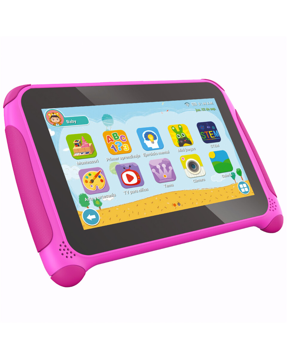 Tablet para niños Goldtech Kids 7" Quad Core 16GB Android - Rosa 