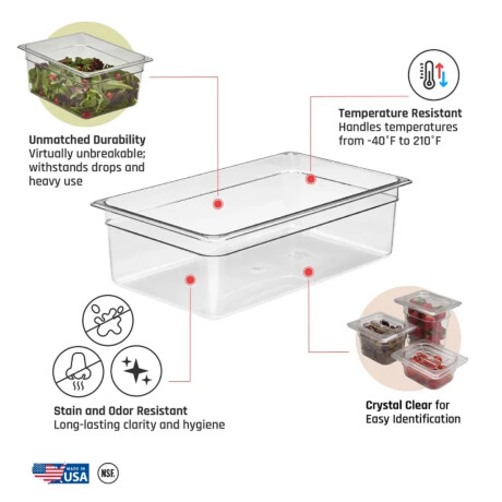 Cuba de Policarbonato GN 1/1 15 cm Cuba de Policarbonato GN 1/1 15 cm