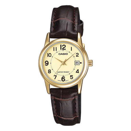 Reloj CASIO LTPV002GL-9BUDF Cuero Marron Esfera 25mm 0