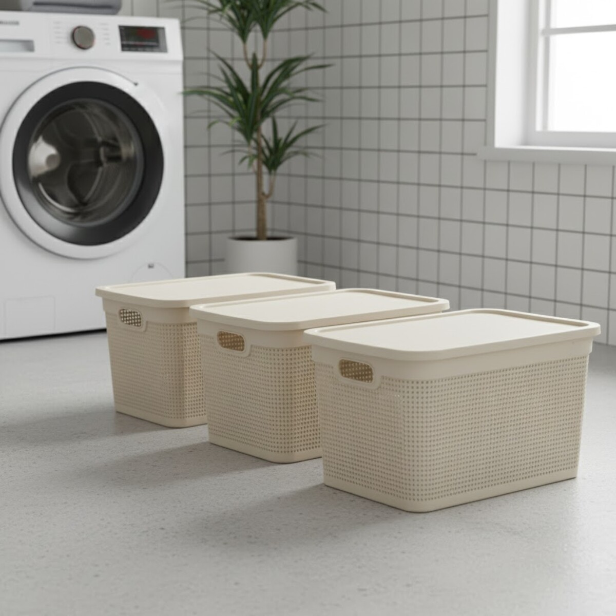 Set x3 Caja simil ratán 25 lts - ARENA 