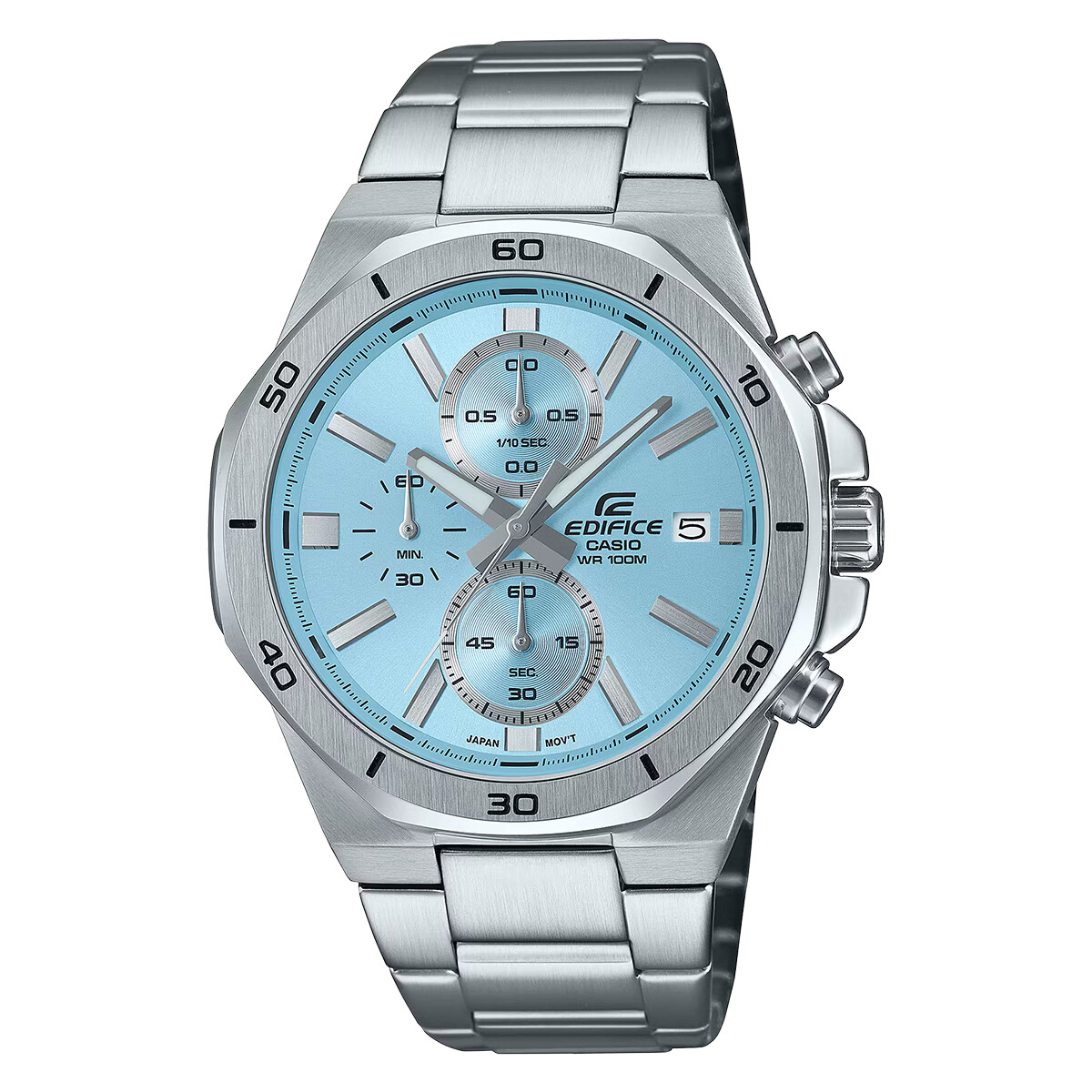 Reloj Edifice Casio en Acero Inoxidable Plateado 
