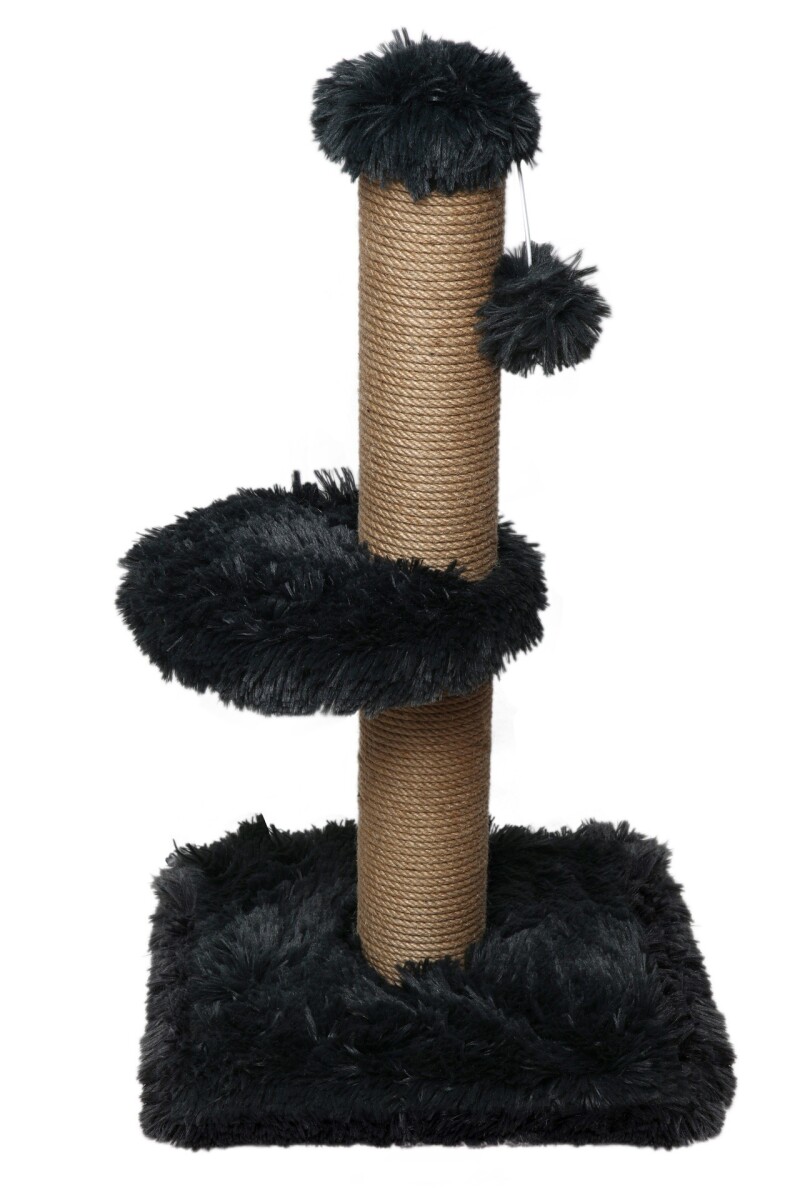 CAT SCRATCHING TREE LONG HAIR TVR35-2 LONG HAIR PLUSH BLACK 