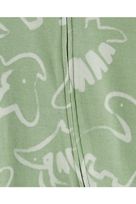 Pijama una pieza de algodón con pie, diseño dinosaurios Sin color