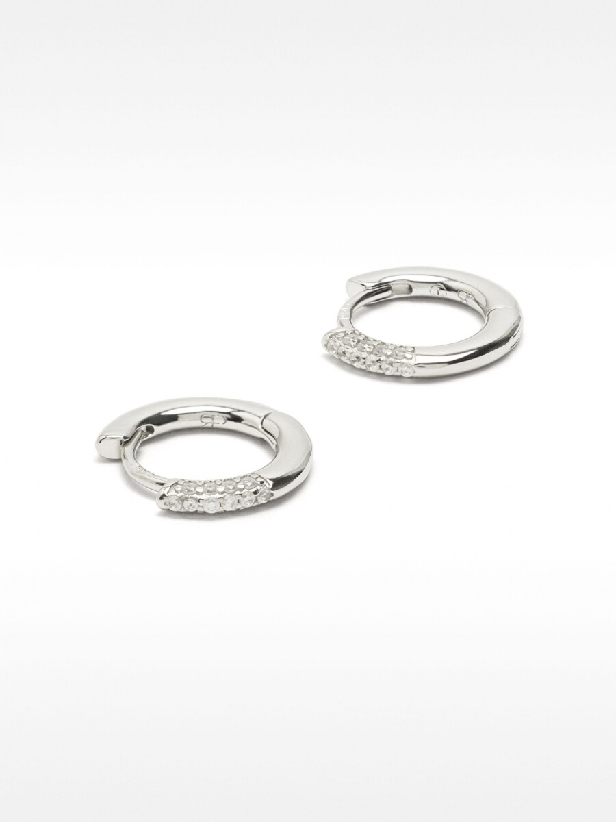 Aros Con Circonitas - Plata De Ley 925 plateado