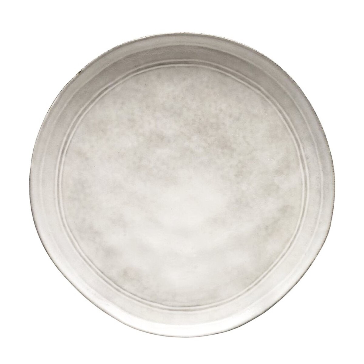 PLATO DE MESA D27CM BLANCO BORDE GRIS 