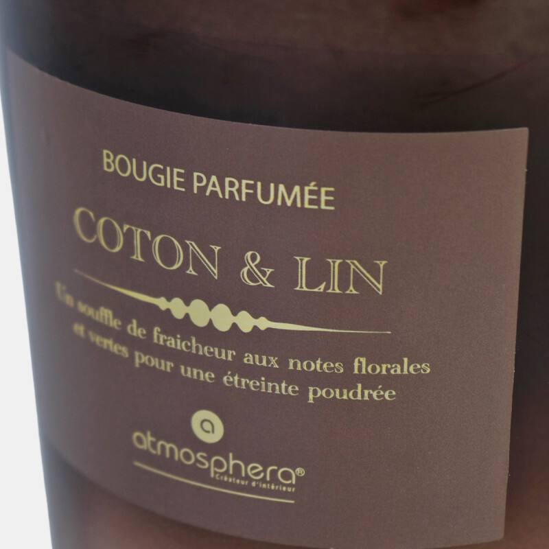 VELA AROMATICA ALGODÓN EN POTE DE VIDRIO Unica