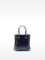 Bolso Tote Con Tachuelas azul-marino