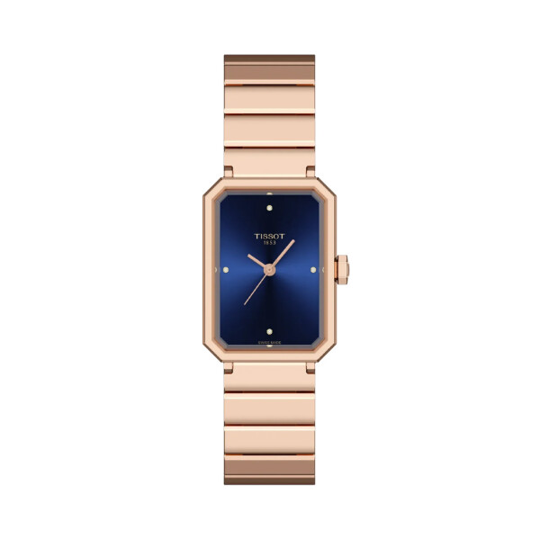 Reloj TISSOT SRV rectangular con brillantes en su esfera azul Reloj TISSOT SRV rectangular con brillantes en su esfera azul