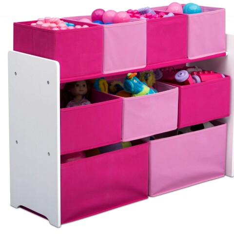 Organizador de 9 contenedores rosado y fuccia Organizador de 9 contenedores rosado y fuccia
