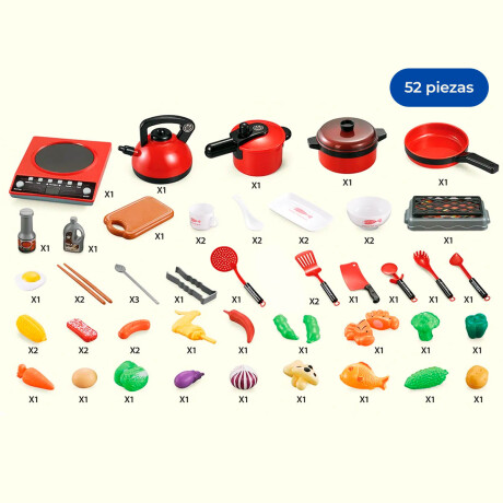 Set Juego De Cocina Infantil 52 Pcs C/ Luz Y Sonido Set Juego De Cocina Infantil 52 Pcs C/ Luz Y Sonido