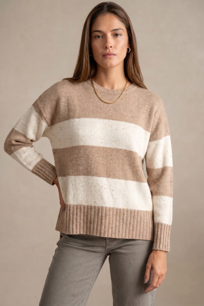 Sweater Lana Rayado Chocolate