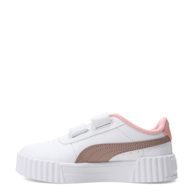 Championes de Niña Puma Carina 3.0 V Ps Blanco - Rosa Viejo