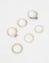 Sets Anillos Sets De Anillos Con Strass Color - Dorado