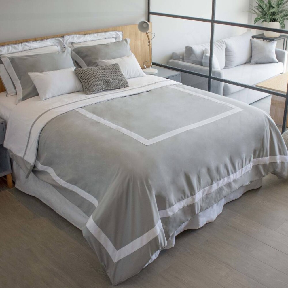 Duvet Covet Gris con Blanco 250 x 240 cm