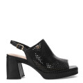 Sandalias de Mujer Bottero Calada con Taco y Plataforma Negro