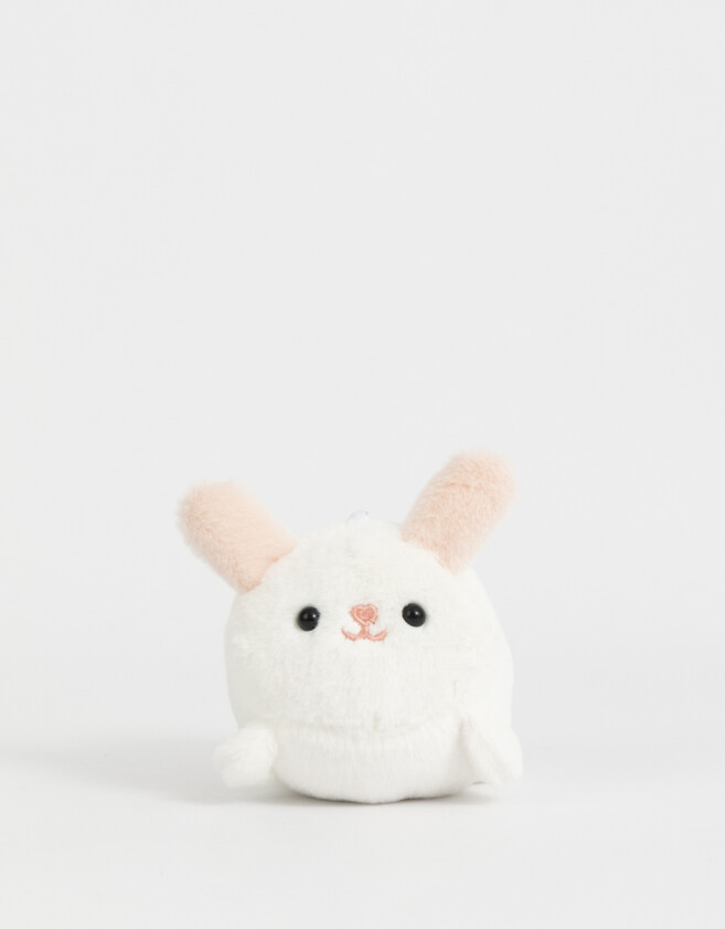 Llavero Peluche Llavero Y Charm Peluche De Conejo - Blanco Crudo