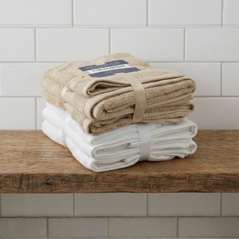 Set 3 toallas 40cm x70cm + 2 70cm x140cm algodón BEIGE