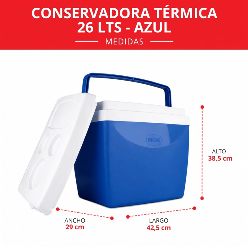 Conservadora térmica 26 lts AZUL