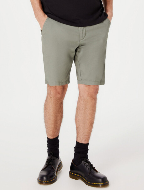 BERMUDA RECTA ESTILO CHINO EN LINHO GRIS