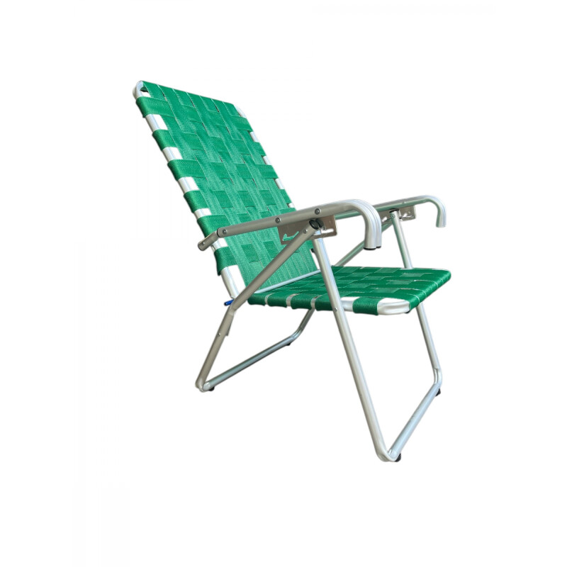 Reposera aluminio 5 posiciones Verde