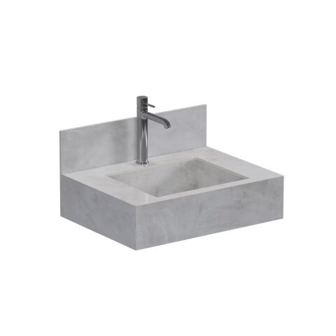 Mueble de baño suspendido de porcelanato Pulpis Napoles 60 cm con bacha incorporada Mueble De Baño Suspendido De Porcelanato Pulpis Napoles 60 Cm Con Bacha Incorporada