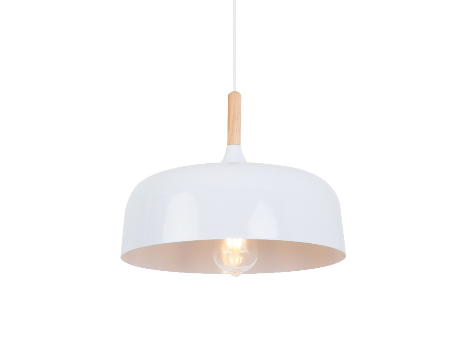Colgante Metal Para Techo Diámetro 32cm - Blanco 