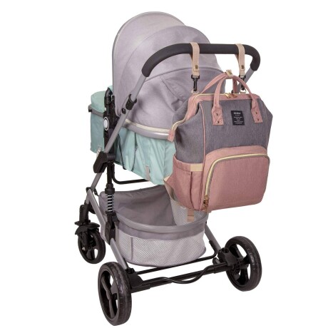 Mochila Maternal Multifunción Bicolor ROSA