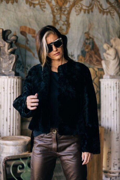 Extra Warm Coat Negro