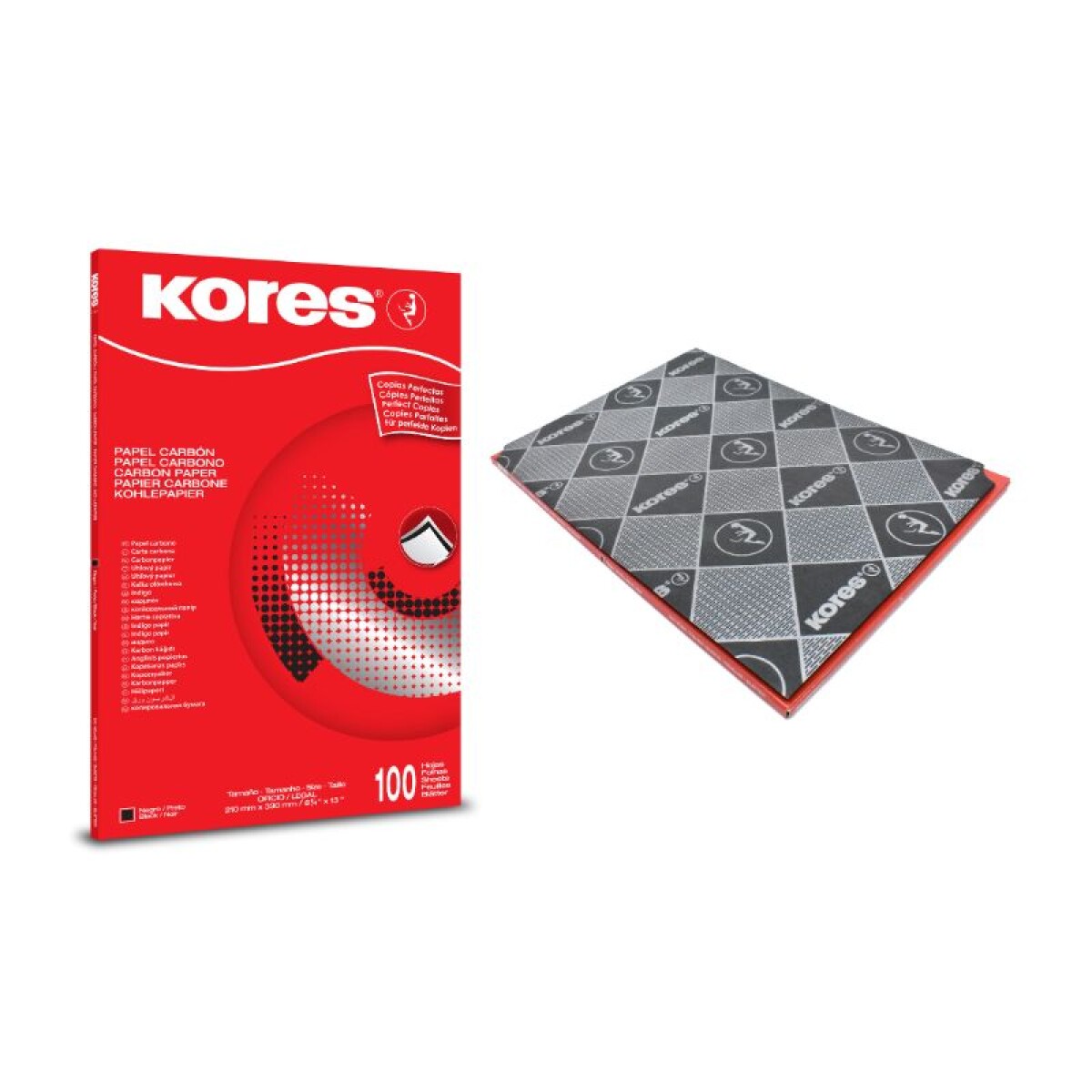 Papel carbónico Kores negro 