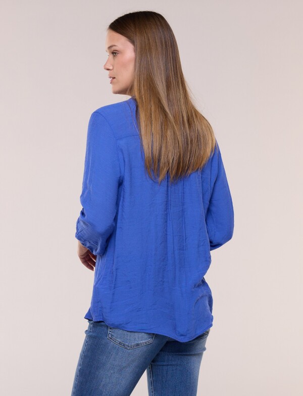 Blusa Con Alforzas En Delantero Y Botones ROYAL